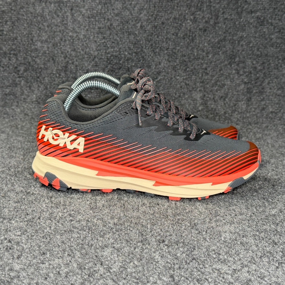 Hoka Torrent 2 Trail Running Shoes Women's Gray Orange Athletic Run Training